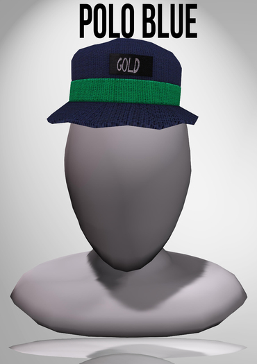 [Gold] Bucket Hat Polo Blue