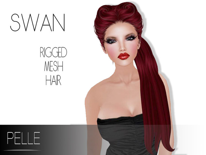Pelle - SWAN 100% RIGGED MESH HAIR RED