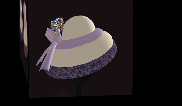 Lady White with Colored Ribbon & Lace Hat