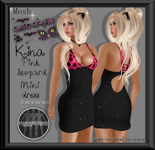 CC's  Kina Mini Dress - Pink Leopard (Mesh)