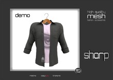 sharp by [ZD] - MESH - Open Shirt with T