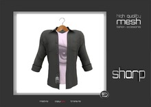sharp by [ZD] - MESH - Open Shirt with T