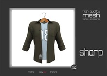 sharp by [ZD] - MESH - Open Shirt with T