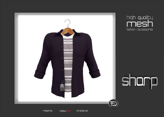 sharp by [ZD] - MESH - Open Shirt with T