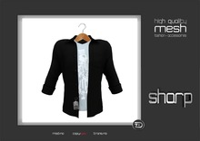 sharp by [ZD] - MESH - Open Shirt with T