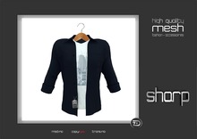 sharp by [ZD] - MESH - Open Shirt with T