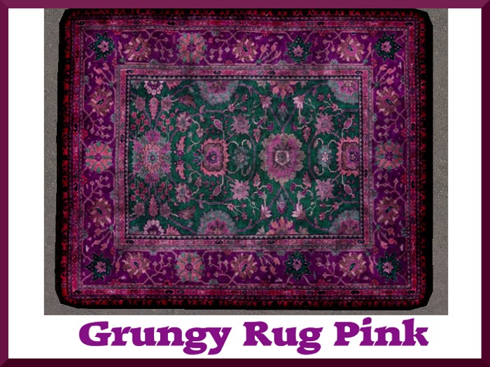 GrungyGreen/Pink Rug