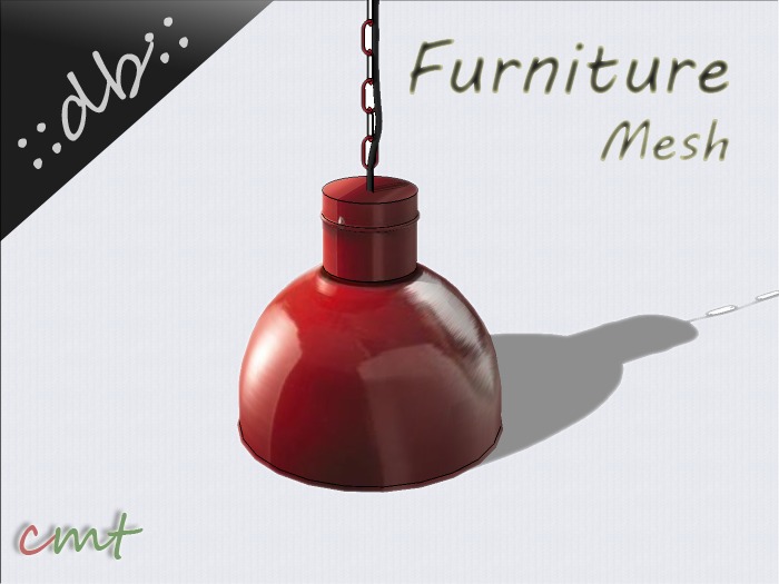 ::db furniture:: red aluminum hanging lamp 