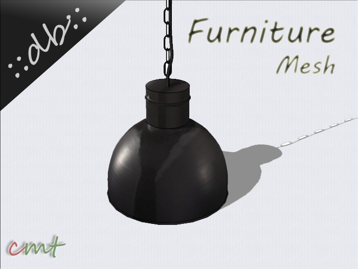 ::db furniture:: black aluminum hanging lamp 