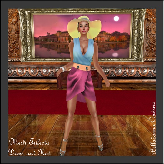 Trifecta Mesh Wrap Dress and Hat (boxed)