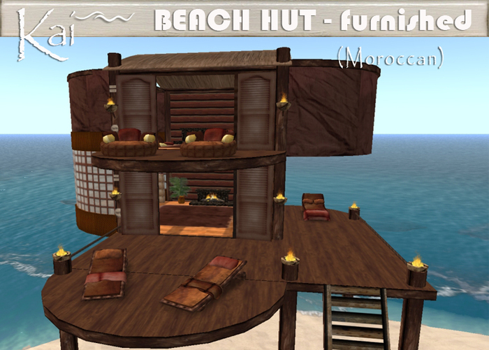 KAI - Beach Hut UN Furnished- (White wash) - COPY - boxed