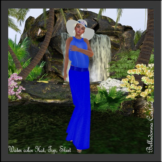 Water Color Top, Skirt, Hat (boxed)