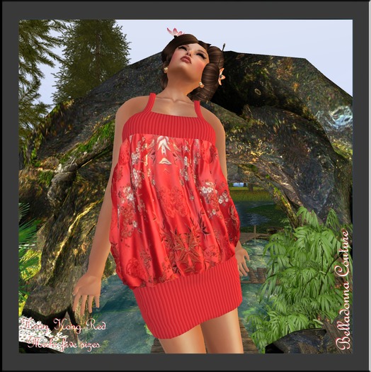 Mesh Hong Kong Red Party Dress (boxed)