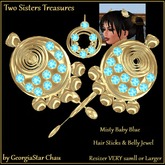 TST Tangle Aqua Hair Jewels