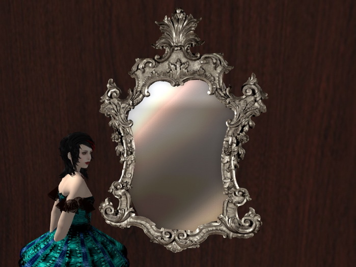 Silver Plate Antique Mirror