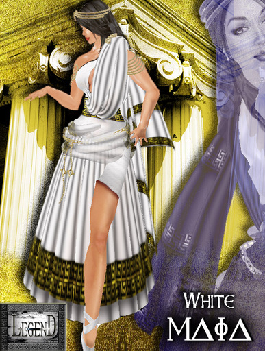 LEGEND - ROMAN FEMALE TOGA VIP MAIA  white