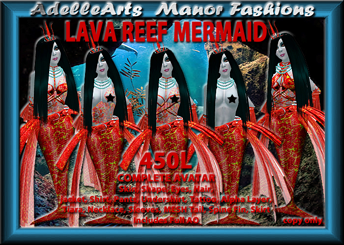 AdelleArts Lava Reef Mermaid