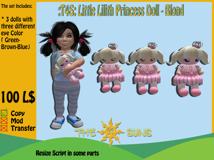 :T4S: Little Lilith Princess Doll - Blond