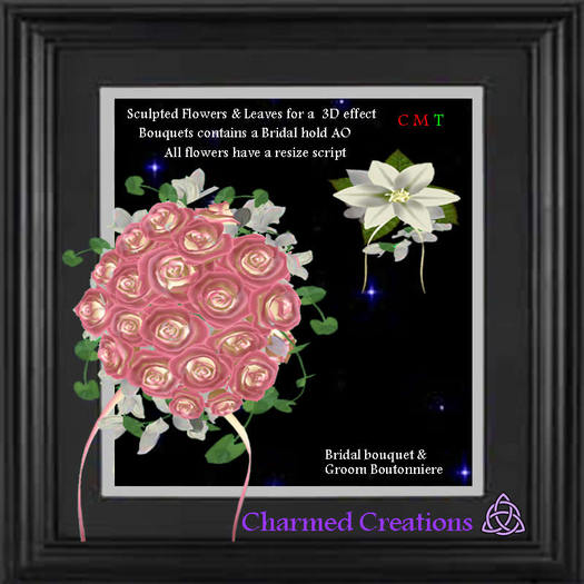 * Passion Rose Old Pink Set 2  Wedding Flower,Wedding Bouquet,Bridal Bouquet 