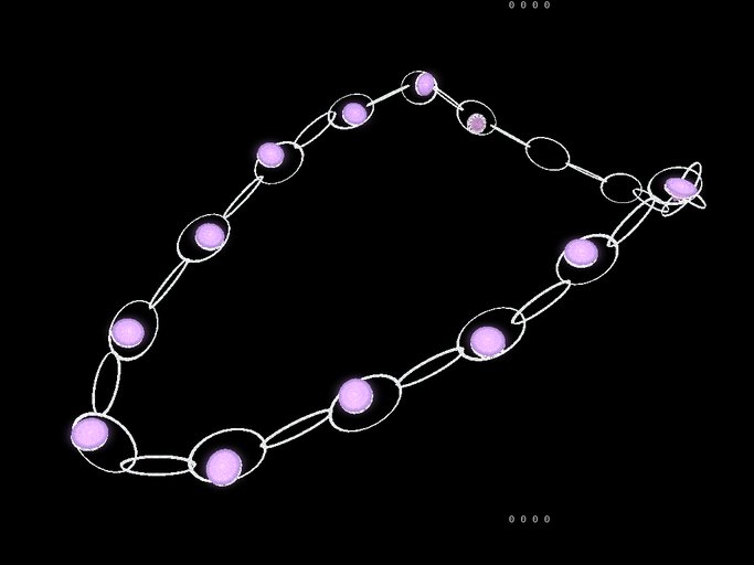 silver link necklace with morganite