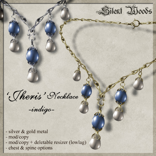 Silent Woods, 'Jheris' Necklace -indigo-