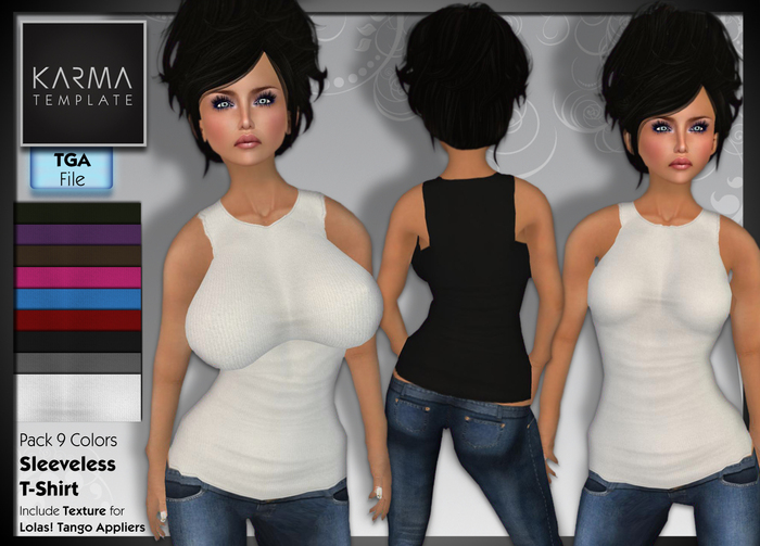 Karma Template - Tga - Sleeveless T-Shirt with Lolas - 9 colors