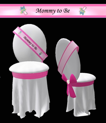 Mommy to Be Sash and Chair Pink