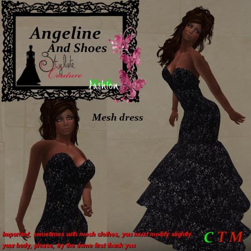 Angeline Sequin Noir + Shoes