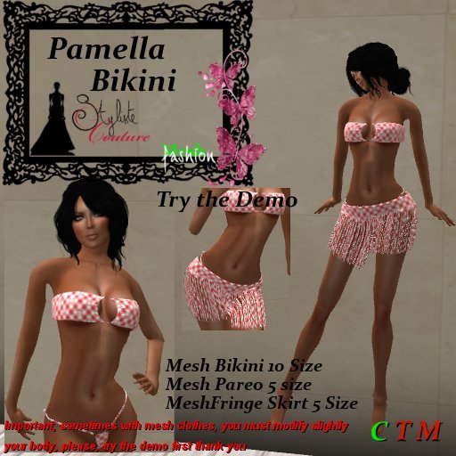 Pamela Bikini Set Vichy Wht Red