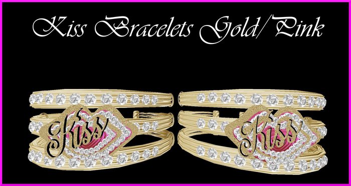 Kiss Bracelets Gold/Pink