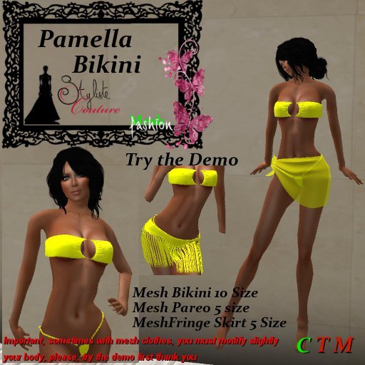 Pamela Bikini Set Jaune Fluo