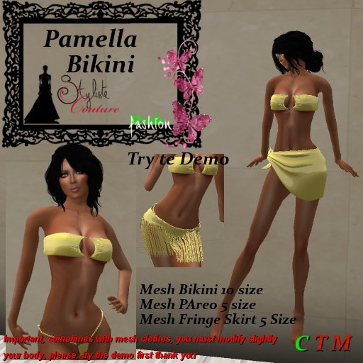Pamela Bikini Set Vinyl Yellow