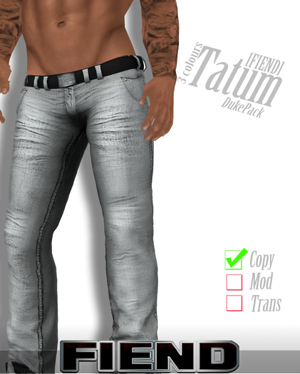 [FIEND] Tatum - MENS Mesh Jeans - DEMO 