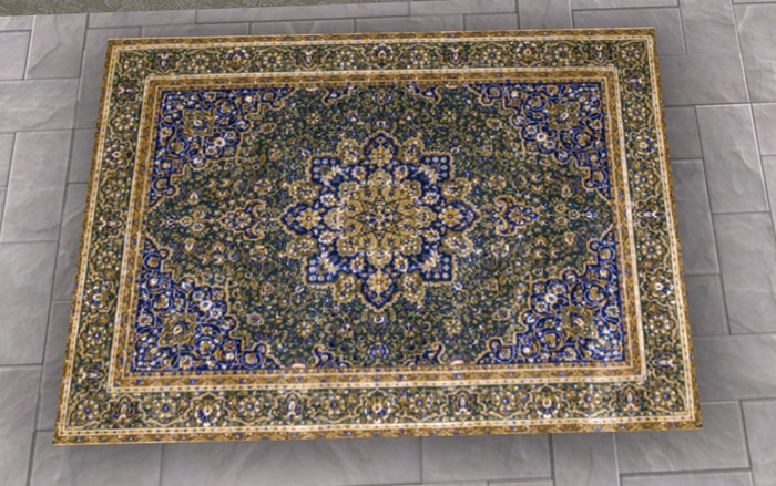 Persian Rug Blue & Gold 2 (boxed)