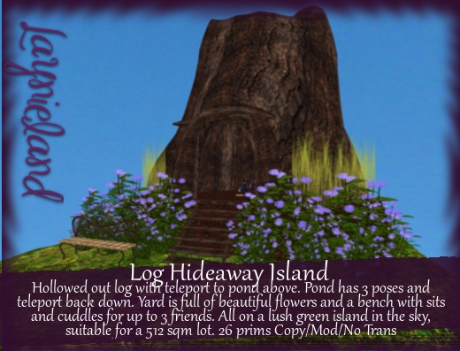 ~LL~ Log Hideaway Island 26 Prims