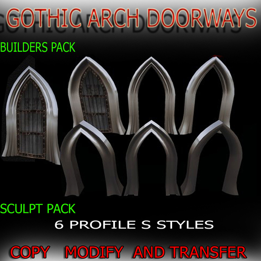 Gothic Arch Doorways (Builders pack)
