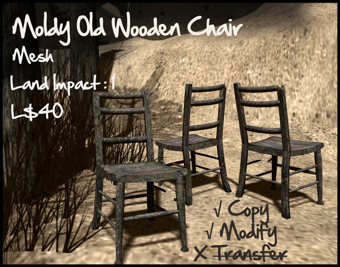 Moldy Old Wooden Chair (2)