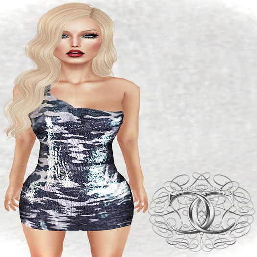 [Cavalieri]- Sequin Camo Dress