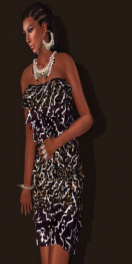 Russh Lussh In Check ruffles Dress