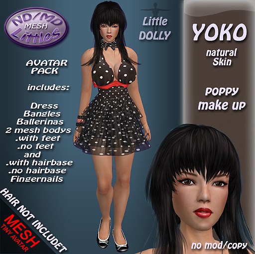 ND/MD Little Dolly YOKO - (poppy makeup) - MESH BODY