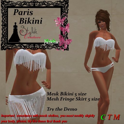 Paris Bikini Set Vinyl White
