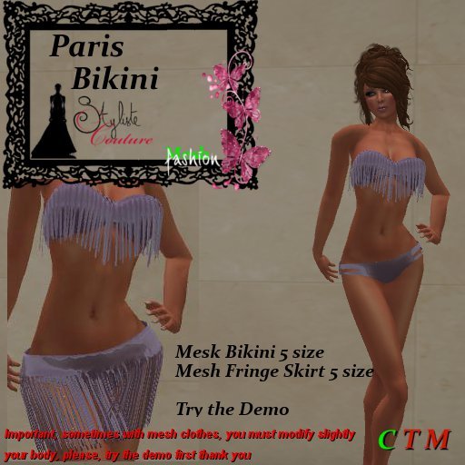 Paris Bikini Set Vinyl Purple