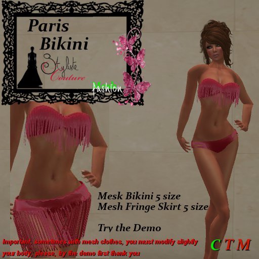 Paris Bikini Set Vinyl Red
