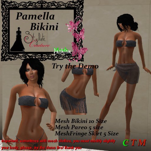 Pamela Bikini Set Grey Sequin