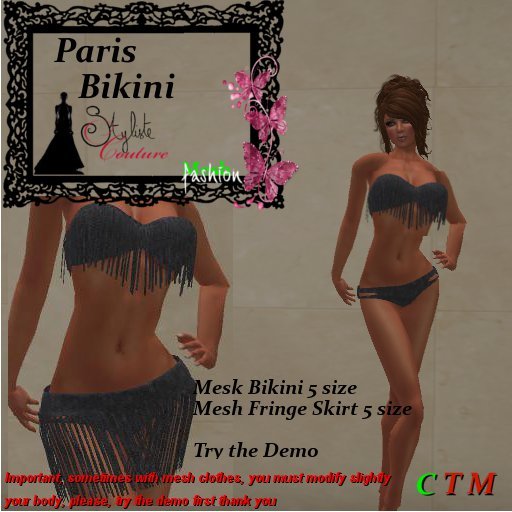 Paris Bikini Set Grey Sequin