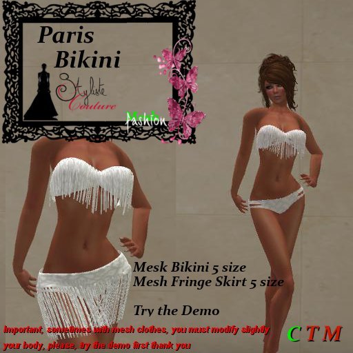 Paris Bikini Set 2 white