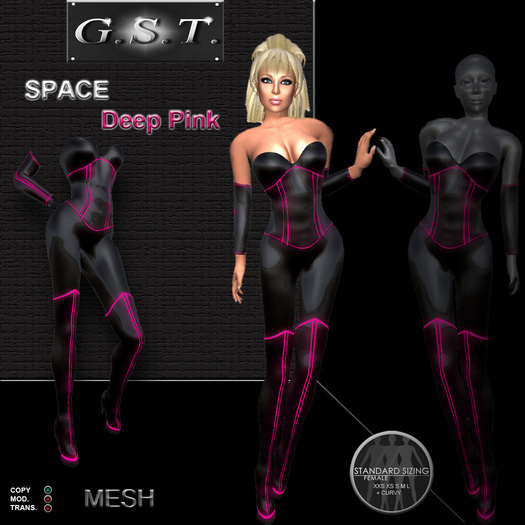 SPACE DEEP PINK (rigged mesh)