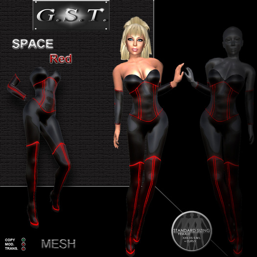 SPACE RED (rigged mesh)