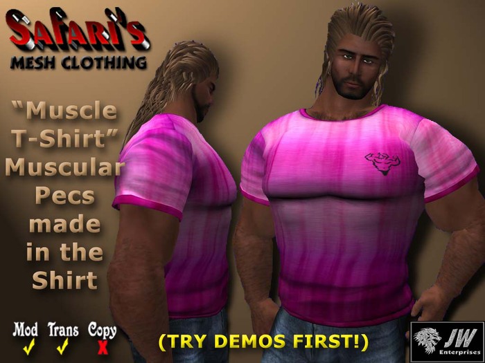 Safari's - Muscle T-Shirt (Multi Pink)