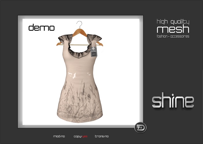 shine by [ZD] - MESH - Ruffled Collar Minidress